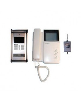 Portier vidéo Noir/Blanc - 2 FILS - 1 moniteur + Platine de rue encastrable