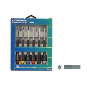 Jeu de 6 tournevis de précision avec empreinte Torx