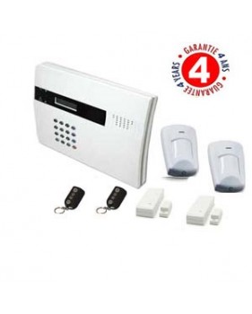 Kit alarme HA2500 1 centrale HA2000 + 2 détecteurs magnétique de porte/fenêtre + 2 détecteur infrarouge + 2 télécommande