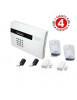 Kit alarme HA2500 1 centrale HA2000 + 2 détecteurs magnétique de porte/fenêtre + 2 détecteur infrarouge + 2 télécommande