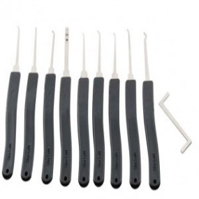 kit ouverture crochetage serrure clef 9 pièces crochet 16417