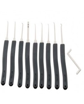 kit ouverture crochetage serrure clef 9 pièces crochet 16417