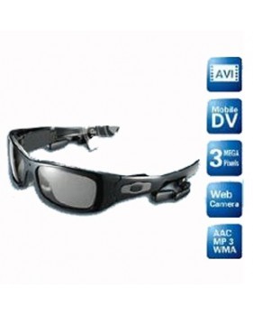 Lunette de soleil avec caméra cachée couleur et DVR - 3 mégapixels - MP3 - avec écouteurs amovibles - 8 Go interne