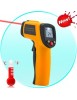 Thermomètre infrarouge numérique -50 à 380°C - Sans contact - avec visée laser - Affichage LCD - Affichage en degrés C° / F°