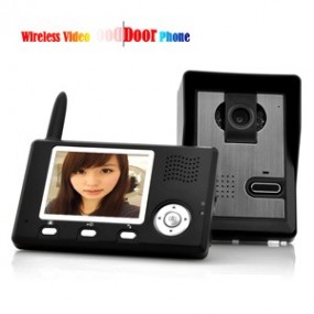Portier vidéo couleur sans fil: Caméra CMOS 2.4GHz + récepteur de poche avec écran 3,5" - portée 50 m