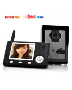 Portier vidéo couleur sans fil: Caméra CMOS 2.4GHz + récepteur de poche avec écran 3,5" - portée 50 m