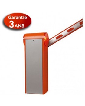 Barrière levante en acier zingué - 6m - 10 Secondes - 24V - avec feu clignotant intégré