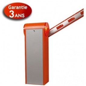 Barrière levante en acier zingué - 4m - 5 Secondes - 24V - avec feu clignotant intégré