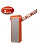 Barrière levante en acier zingué - 4m - 5 Secondes - 24V - avec feu clignotant intégré