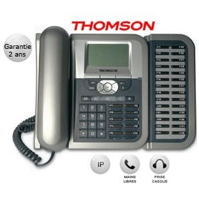 Téléphone IP - 2 lignes - Thomson + Module d’extension