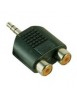 Adaptateur Jack mâle 3.5 vers 2 x RCA Femelle