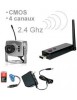 Caméra couleur sans fil CMOS 1/3" - 380 Lignes TV - 2.4 Ghz + Mini Récepteur USB 2.0