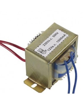 Transformateur chassis ouvert 12VA 1 x 12V 1000mA