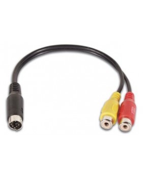 Câble d’adaptation MINI-DIN mâle vers  2 x fiche RCA femelle