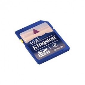 Carte mémoire Kingston SDHC - 4 Go - Classe 4