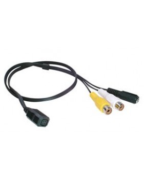 Câble pour caméra - femelle 4PIN - 2 x femelle RCA - femelle DC