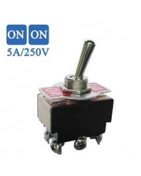 Inverseur bipolaire à levier ON-ON 5A - 250V - connexions à souder