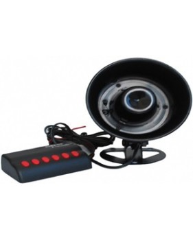 Sirène électronique 12V 110dB - 6 sons - police américaine USA