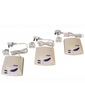 Interphone secteur sans fil - 3 Canaux - volume réglable - Lot de 3