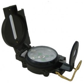 Boussole de visee "OFF TRACKS" metal noir loupe et regle