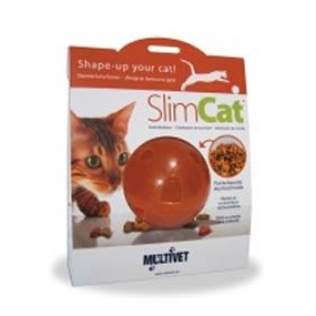 Jouet Interactif - Balle à croquettes pour chat - SLIMCAT Orange