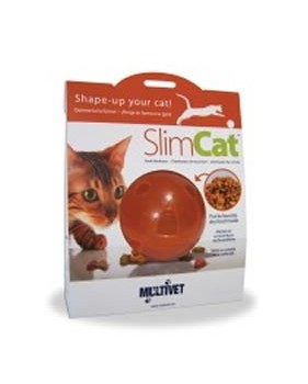 Jouet Interactif - Balle à croquettes pour chat - SLIMCAT Orange