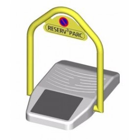 Arceau réservation parking à énergie solaire - autonome - option clé pompier + télécommande