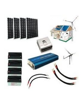 Kit hybride complet Solaire et éolien - 2500 à 5000Wh 24V - haute puissance