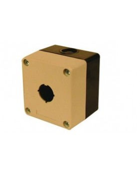 Boitier 1 trou 22mm de diamètre pour bouton contact voyant