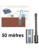Kit solaire complet pompage 50 mètres 24-48 Volts 160 Watts 45 L/min avec 4 panneaux 50 W 12V