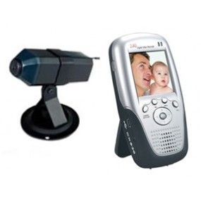 Kit caméra couleur sans fil CMOS 1/3" - 380 lignes TV - 2.4 Ghz + Mini récepteur LCD 2.5" TFT