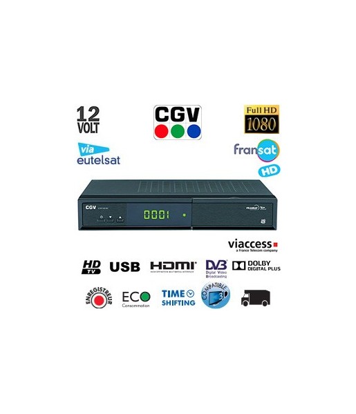 Terminal numérique Fransat HD + Viaccess Fransat sur Eutelsat 5WA - 12V + Cordon HDMI offert