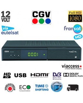 Terminal numérique Fransat HD + Viaccess Fransat sur Eutelsat 5WA - 12V + Cordon HDMI offert