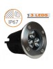 Spot encastrable extérieur 3 LEDs étanche éclairage blanc