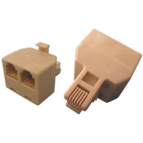 Adaptateur téléphonique RJ12 mâle / 2 RJ12 femelle