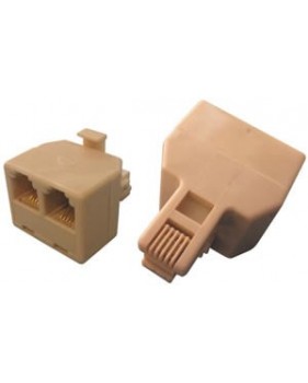 Adaptateur téléphonique RJ12 mâle / 2 RJ12 femelle