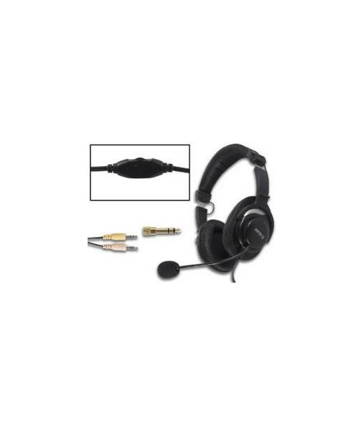 Casque stéréo numérique avec microphone compatible téléphone PABX / PC