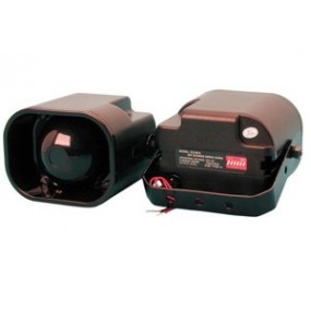 Sirène piézo-électrique 12V 110dB - 6 sons - police américaine US