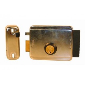 Serrure électrique gauche à pêne rentrant avec cylindre rond 60 mm