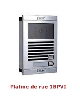 Platine de rue video N/B collective a code (de 1 a 14 moniteurs  - 10 fils) - Vision nocturne