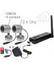 Kit 2 caméras couleur sans fil - CMOS 1/3’’ - 380 lignes TV - 2.4Ghz - IR + Mini récepteur DVR USB