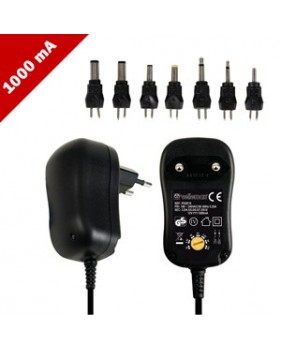 Alimentation compacte à découpage avec 7 sorties sélectionnables - 12W - 1000mA