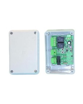 Récepteur radio autonome avec boîtier- 2 fonctions - 433MHz - 12vcc/24vca