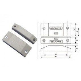 Détecteur d’ouverture magnétique contact NF saillie crème NFA2P