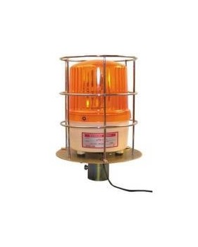 Gyrophare orangé étanche 220Vca - 10W - avec grillage