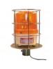 Gyrophare orangé étanche 220Vca - 10W - avec grillage