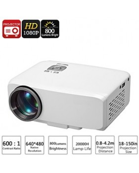 Mini Vidéoprojecteur LED - 800x480 Pixel