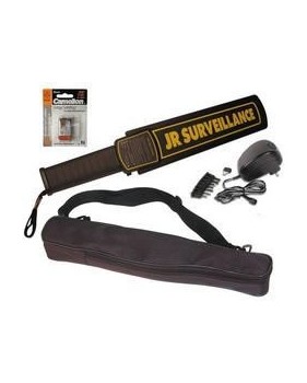 Pack détecteur de métaux fouille avec vibreur + Batterie + Alimentation éléctrique