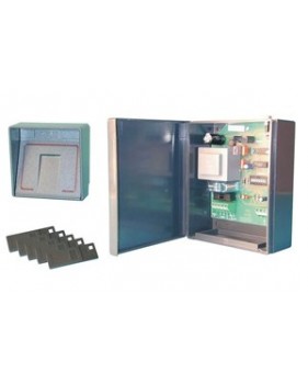 Pack contrôle daccès: lecteur de clés boîtier métal + 5 clés magnétiques pour tout automatisme - barrière levante