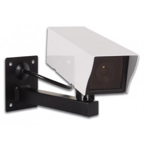 Caméra factice dissuasive - étanche - boîtier métallique -  LED clignotante  - extérieur